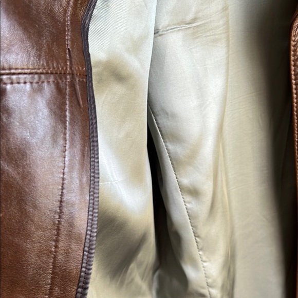 Brown Leather Jacket - Picture 3 of 3